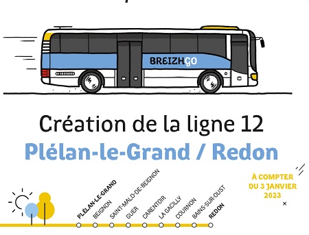 BreizhGo – Ouverture d’une ligne Plélan-le-Grand/Redon